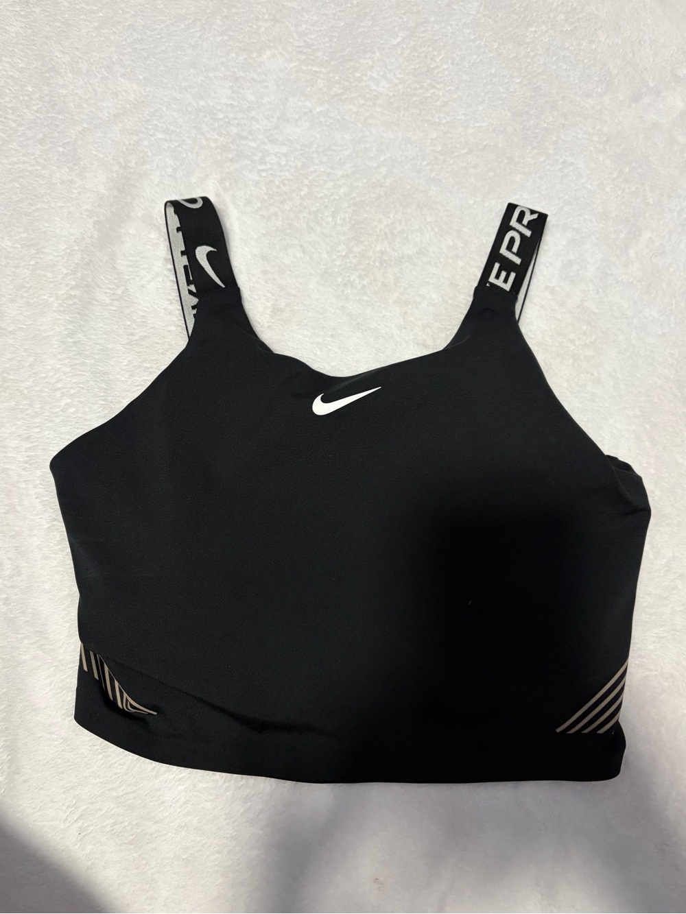Nike Black High-Neck Logo Sports Bra